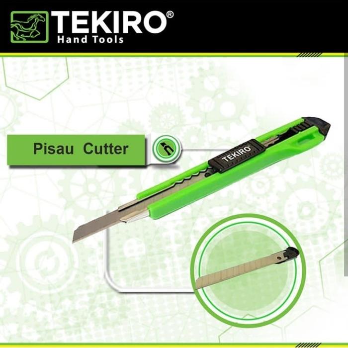 Gambar CUTTER KNIFE / PISAU CUTTER TEKIRO - Hijau, 9mm (kecil) dari Dwi Teknik Tools undefined Tokopedia
