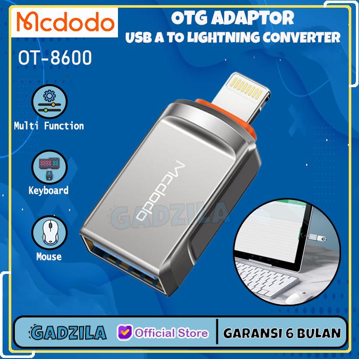 Gambar Mcdodo OT-8600 Mini OTG Adapter iPhone Lightning to USB Data Flashdisk - DARK GREY dari GADZILA STORE undefined Tokopedia
