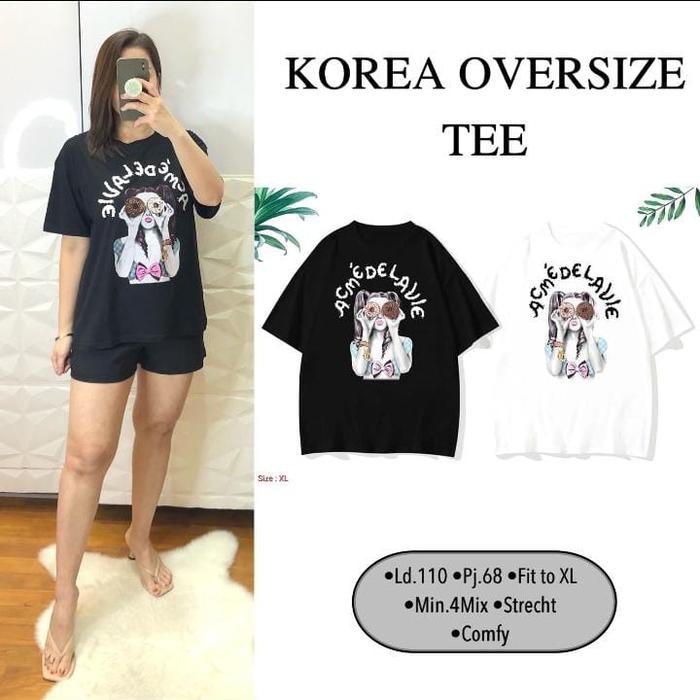Gambar kaos oversized wanita - Putih, XL dari bogjang undefined Tokopedia