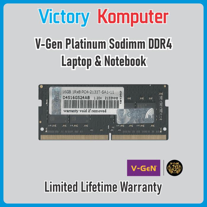Ram Laptop V-Gen Platinum Sodimm DDR4 Memory Laptop Notebook GB, 2133  MHz