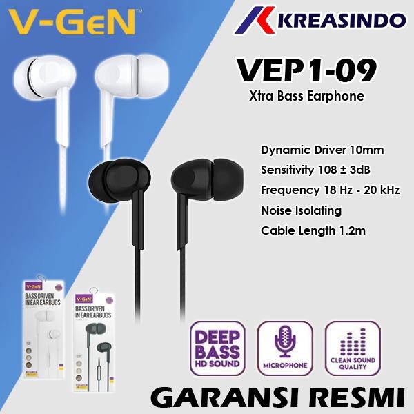 Vep1 22 Handsfree Online Shopping Handsfree V-GeN VEP1-23 Wired Earphone  Headset Excellent Sound VGEN RED Di Valkyre Online Shop Tokopedia