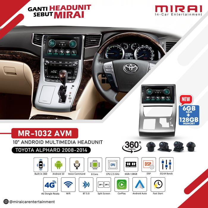 Jual Headunit Android TOYOTA ALPHARD 2008-2014 MIRAI AVM Kamera 360 6 ...