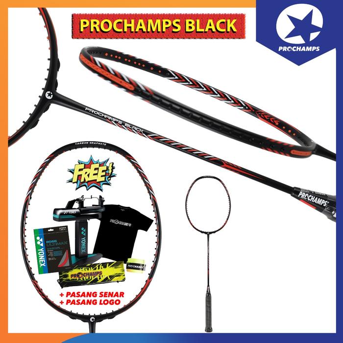 Gambar PROCHAMPS Special Edisi Black and White - Raket Badminton Original - BLACK, PKT-BG5 dari PROCHAMPION undefined Tokopedia