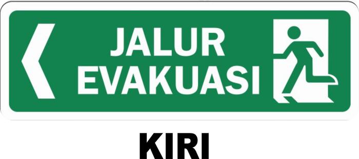 Gambar Rambu Jalur Evakuasi 30cm x 10cm Akrilik - KIRI dari Pesolex Variasi undefined Tokopedia