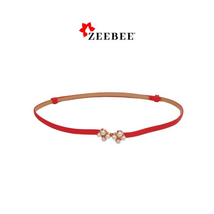 Gambar Ikat Pinggang Wanita Kulit Gasper 8 Mutiara ZenBlossom - Merah dari ZenBlossom undefined Tokopedia