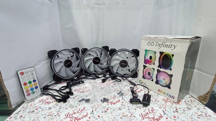 Gambar INFINITY HALO CUBE GAMING - ARGB 12CM WITH REMOTE CONTROLLER - 3 Fan+Core Box dari KSS Komputer undefined Tokopedia