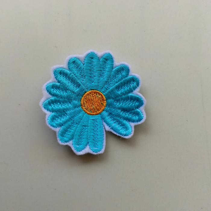Gambar Patch Bordir Jahit Tempel Bunga Flower Daisy Halus - Biru, Small dari LeBenz Store undefined Tokopedia