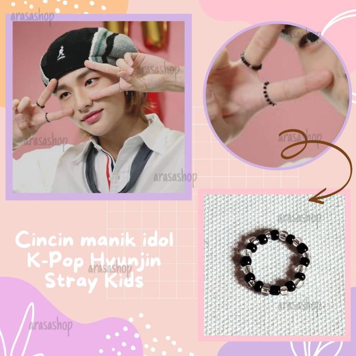 Gambar cincin idol kpop Korea | cincin manik | ring beads stray kids - 1, S dari arasashop undefined Tokopedia