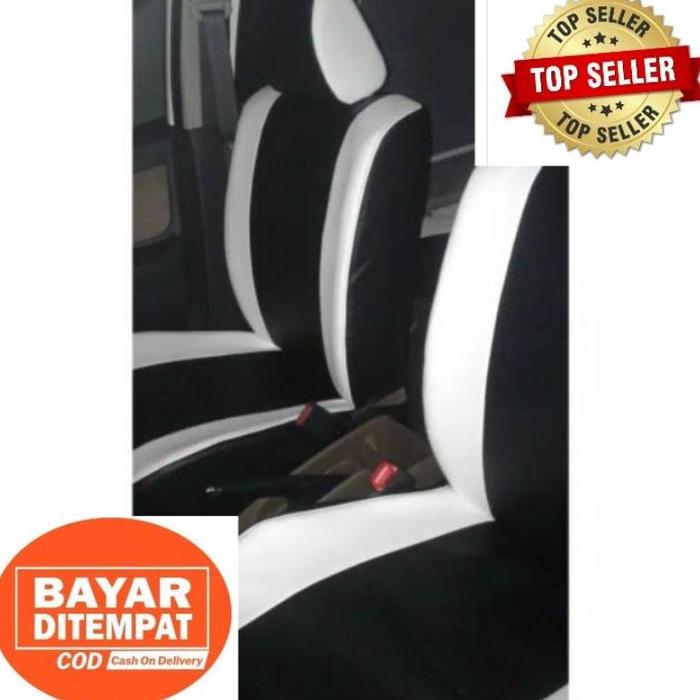 Gambar sarung jok mobil kijang super,Lgx,kijang kapsul,Avanza,grand - Hitam putih, 3baris satu set dari vanillamelon undefined Tokopedia