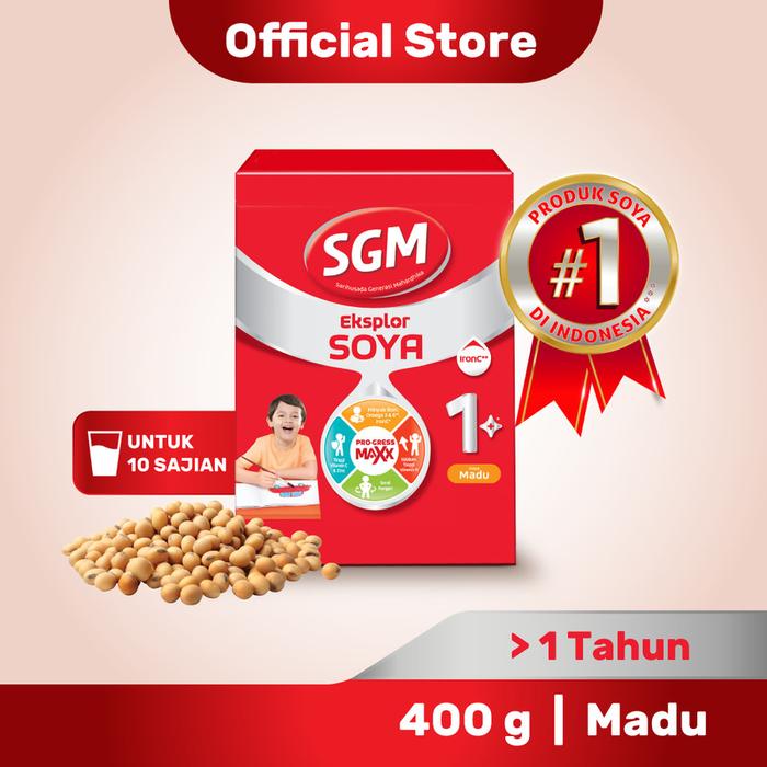 Gambar SGM Eksplor Soya 1+ Pro-GressMaxx Susu Pertumbuhan 400GR - Vanila dari Galaxy Susu undefined Tokopedia