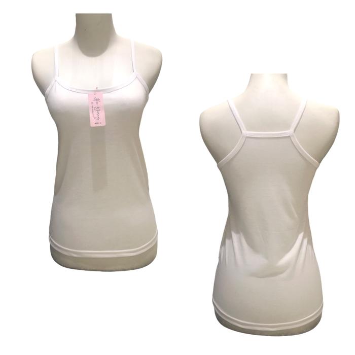 Gambar Tank Top Wanita Model / Tanktop Fashion L XL XXL JUMBO - Putih 401, L dari Collin Fashion undefined Tokopedia