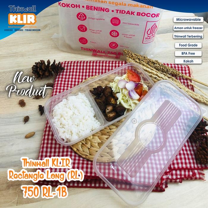 Gambar Thinwall Klir RECTANGLE LONG - Kotak Makanan Food grade - 750 RL 1B dari BCA AKSESORIS undefined Tokopedia