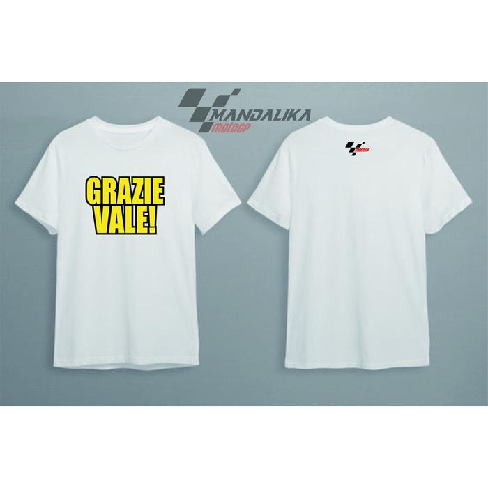 Gambar BAJU/KAOS GRAZIE VALE T-SHIRT VALENTINO ROSSI MOTOGP KAOS RACING - Putih, S dari RAC Tokopedia undefined Tokopedia
