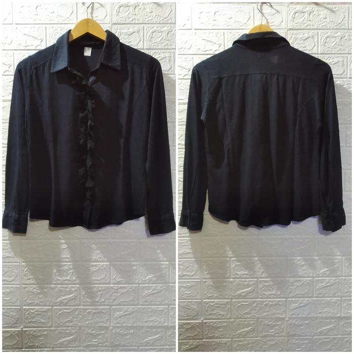 Gambar Preloved kemeja wanita hitam dari indy olshop 2 undefined Tokopedia