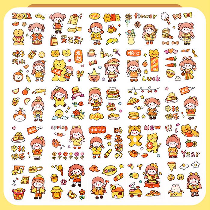 Gambar Stiker Transparan Aesthetic DIY Lucu Cute Waterproof Decorative Stiker - Kuning dari Cardtoony undefined Tokopedia
