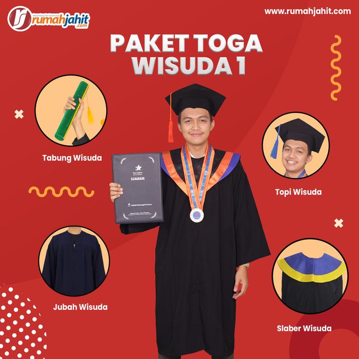 Gambar Paket Toga Wisuda/Toga Wisuda/Perlengkapan Wisuda/Paket Hemat Toga - Paket Toga 1 dari Rumahjahitid undefined Tokopedia