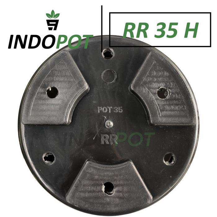 Gambar Pot Bunga Besar Ukuran 35 Merk GBL dan RR Pot Hitam Bunga Besar Tebal - RR dari Indopot_NEW undefined Tokopedia