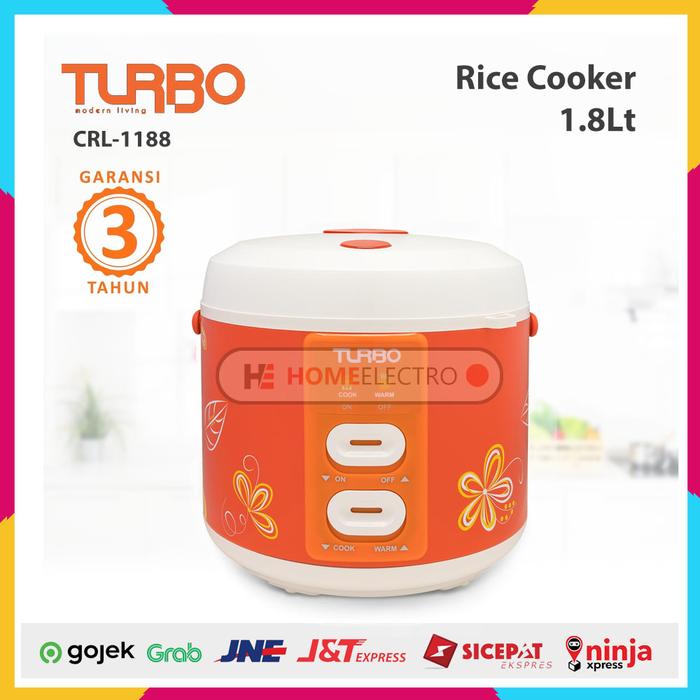 Gambar TURBO New Rice Cooker 1.8L CRL1188 CRL 1188 - Orange dari Home Electro undefined Tokopedia