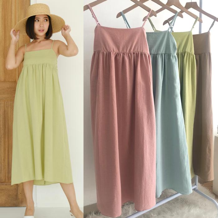 Gambar Dress Pantai Backless Baju Liburan Santai Kekinian Wanita Fit to XL dari Ponytail Shop undefined Tokopedia
