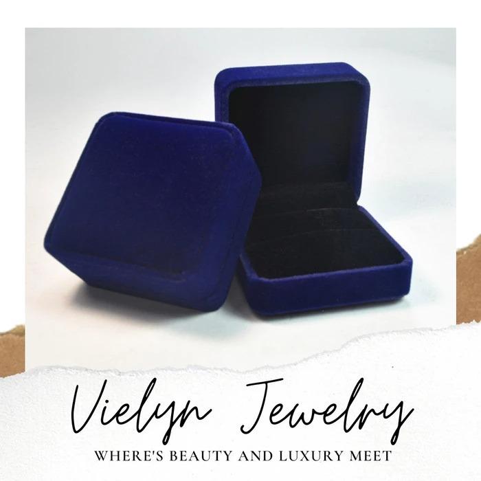 Gambar Kotak Cincin Premium Box - Biru dari Vielyn Jewelry undefined Tokopedia
