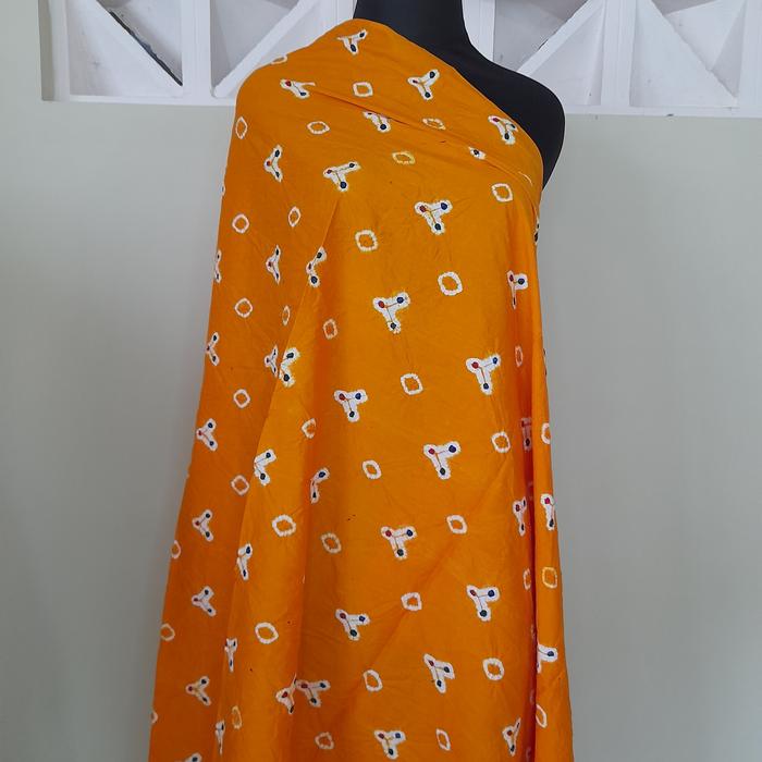 Gambar kain jumputan asli katun - Kuning dari Sade Ageman13 undefined Tokopedia