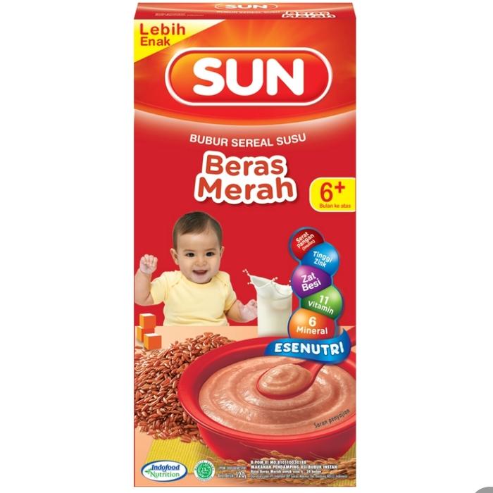Gambar Sun Bubur Bayi Ubi Ungu/Beras Merah/Ayam Kampung & Bayam 120 gr - BERAS MERAH dari AYEmart undefined Tokopedia