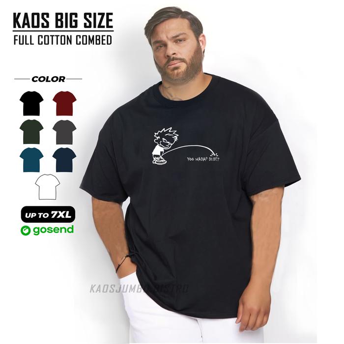 Gambar Kaos Jumbo Pria Lengan Pendek Cowok xxl xxxl 4xl Gambar Kartun Lucu - Hitam, L dari FansDistro undefined Tokopedia