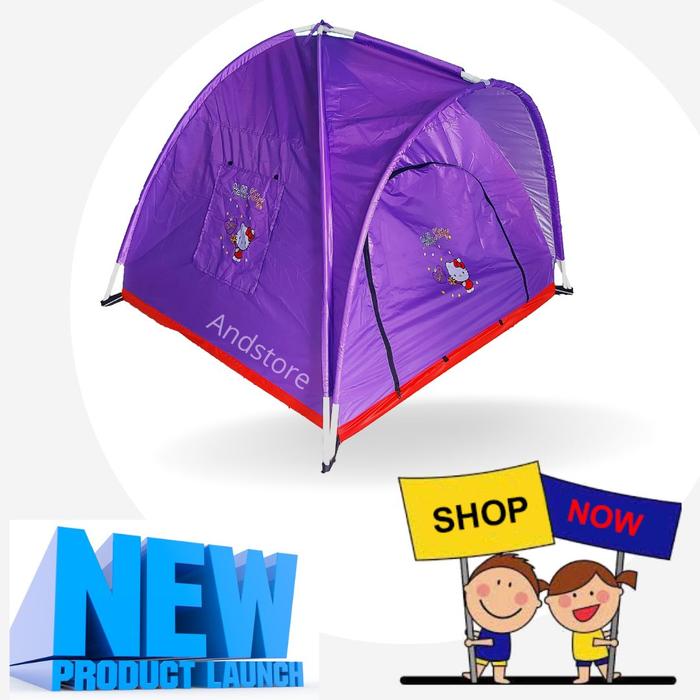 Gambar TENDA MAINAN ANAK WARNA UNGU karakter hello kitty - 120cmx120cm, pLUS BUBLE dari AND.store undefined Tokopedia