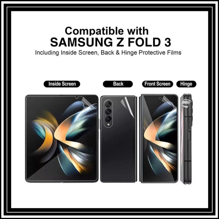 Gambar SAMSUNG GALAXY Z FOLD3 FOLD 3 5G HYDROGEL CLEAR FRONT BACK ANTI GORES - FULLSET - CLEAR, SAM Z FOLD 3 5G dari Markas acc 88 undefined Tokopedia
