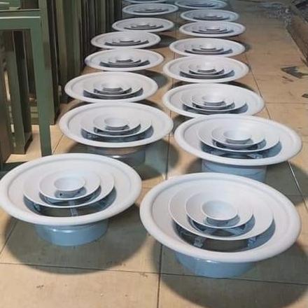 Gambar Round Diffuser AC bulat 12 inch + next 10" - Putih dari Yudiratama VAC undefined Tokopedia
