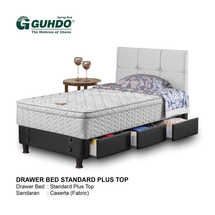 Gambar Springbed Guhdo Drawer Bed Standard Plush Top/ Kasur Guhdo Drawer Bed - FullsetCaserta, 100 x 200 dari Gaya Abadi Furniture undefined Tokopedia