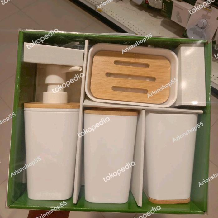 Gambar Set Tempat Sabun / Kris set aksesoris kamar mandi 4 Pcs - Putih dari Arionshop55 undefined Tokopedia
