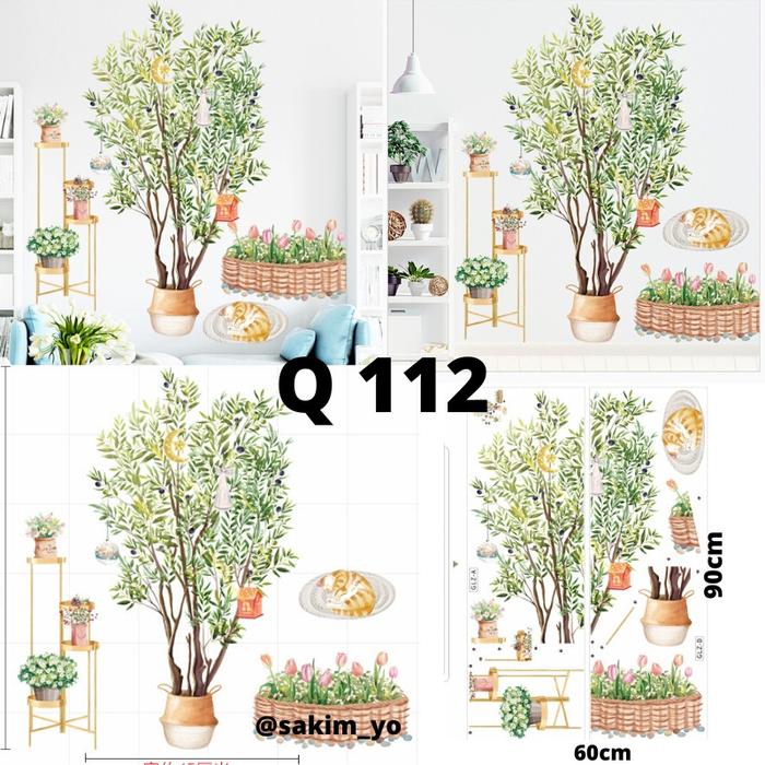 Gambar STICKER STIKER HIASAN DINDING DAUN Q 135 DEKORASI RUMAH KAMAR MANDI - Q 112 dari Sakimyo Shop undefined Tokopedia