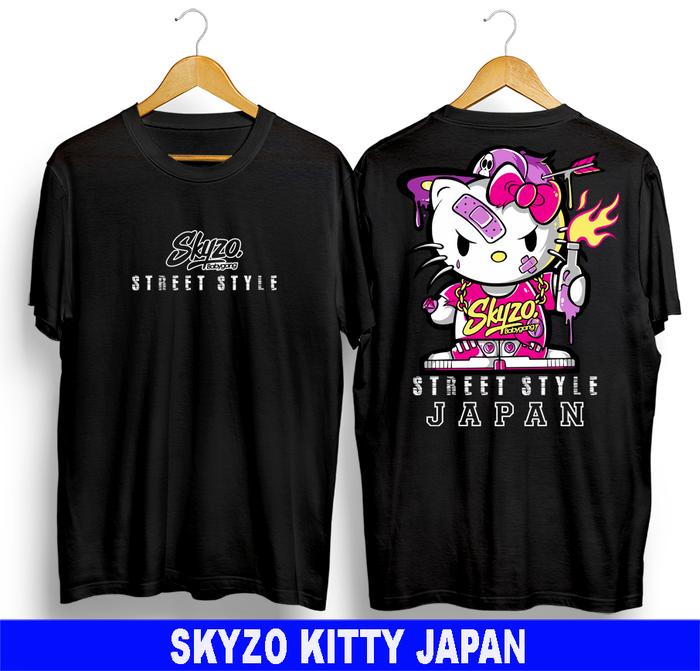 Gambar KAOS DISTRO \ KAOS SKYZO \ KAOS STREET JAPAN \ KAOS KITTY BABY GANG - Hitam, M dari silent river88 undefined 2 Tokopedia