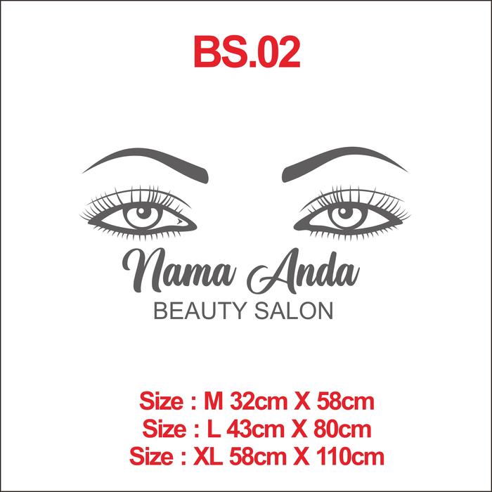 Gambar Stiker Beauty Salon Woman Eye Wall Art Lash Face Girl Eyelash Decor 22 - 02, M dari ESS Sport undefined Tokopedia