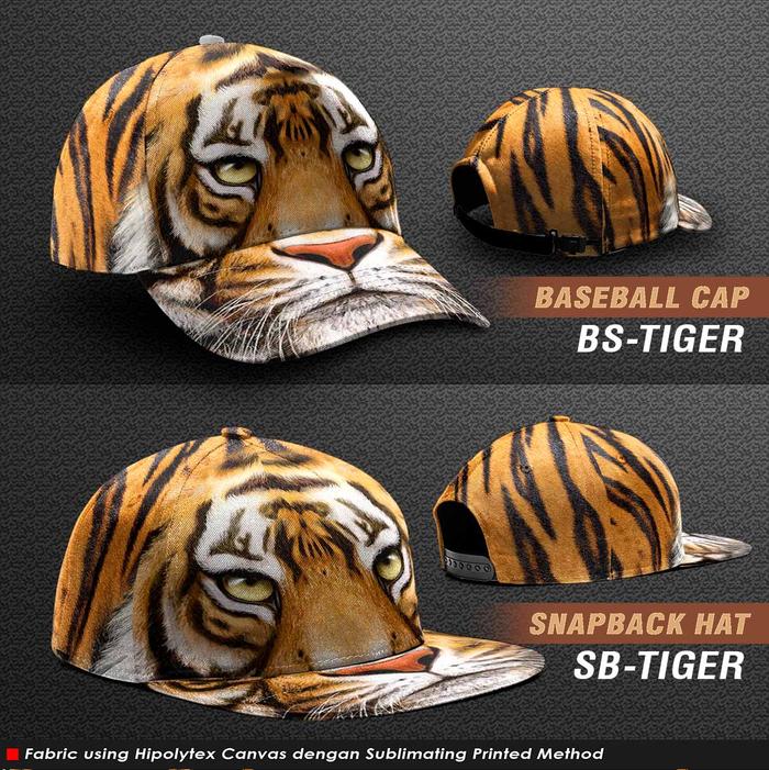 Gambar TOPI MOTIF HEWAN 3D. topi baseball dan snapback - TIGER, BASEBALL dari Uniqverz undefined Tokopedia