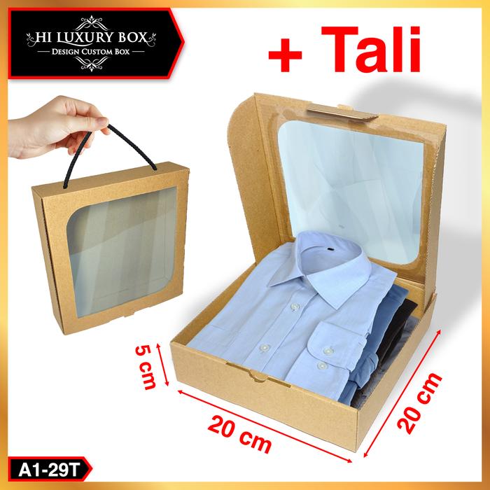Gambar Dus Packaging Polos - Kotak Kardus - Dus packing - A1-33 - 20X20X5MIK+TALI dari Hiluxurybox.id undefined Tokopedia