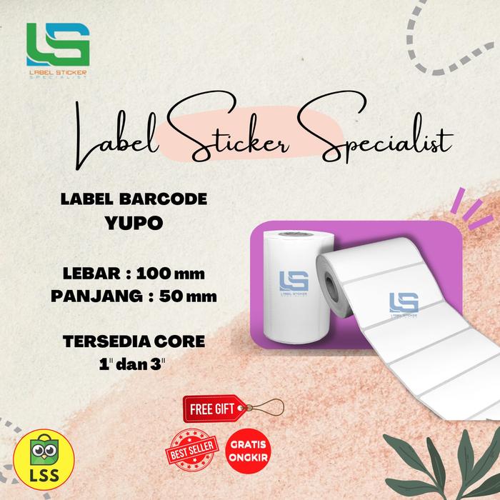 Gambar LABEL WATERPROOF VINYL 100X50 MM , 10x5 CM , STICKER VINYL 100x50 MM - CORE 1, 500 PCS dari Label Sticker Specialist undefined Tokopedia