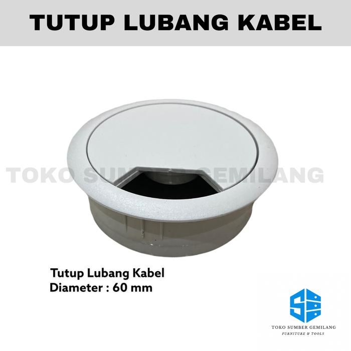 Gambar Tutup Lubang Kabel / Grommet Cable / Tutup Lubang Kabel Meja / Kabel - Abu-abu dari Toko Sumber Gemilang official undefined Tokopedia