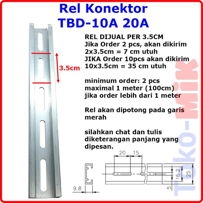 Gambar TBD-10A TBD-20A Terminal Blok Block TBD Tingkat 2 Susun 2 10A 20A - Rel TBD dari Toko-MIK undefined Tokopedia