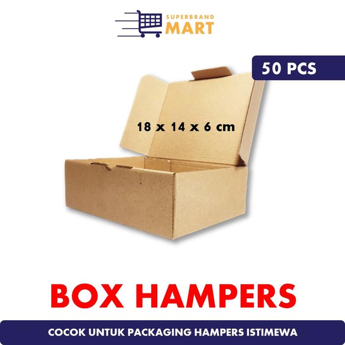 Gambar Hampers Gift Box Kotak Dus Coklat Box Custom Box 18 x 14 x 6 cm dari Superbrand Mart undefined Tokopedia