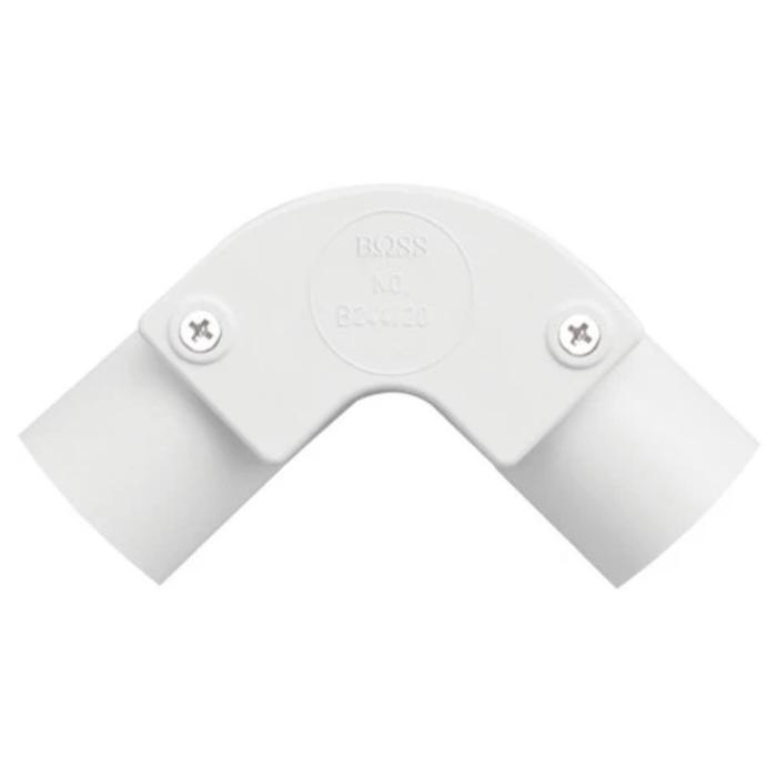 Gambar Elbo Sambungan Pipa PVC Conduit Inspection Siku 20mm Putih BOSS - Putih dari Duta Listrik Mks undefined Tokopedia