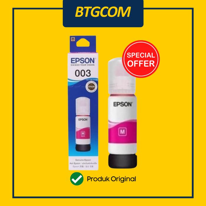 Gambar Epson 003 Black Cyan Magenta Yellow BK C M Y CL Tinta Ori - Merah dari btgcom undefined Tokopedia