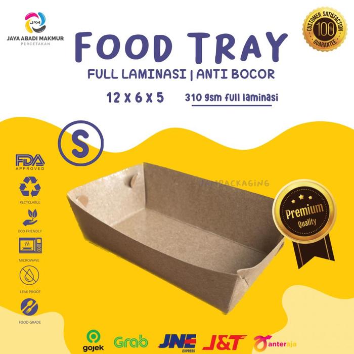 Gambar Paper Lunch Box S M L XL | Kraft Laminasi 290Gsm | Kemasan makanan - Tray S dari JAM packaging undefined Tokopedia