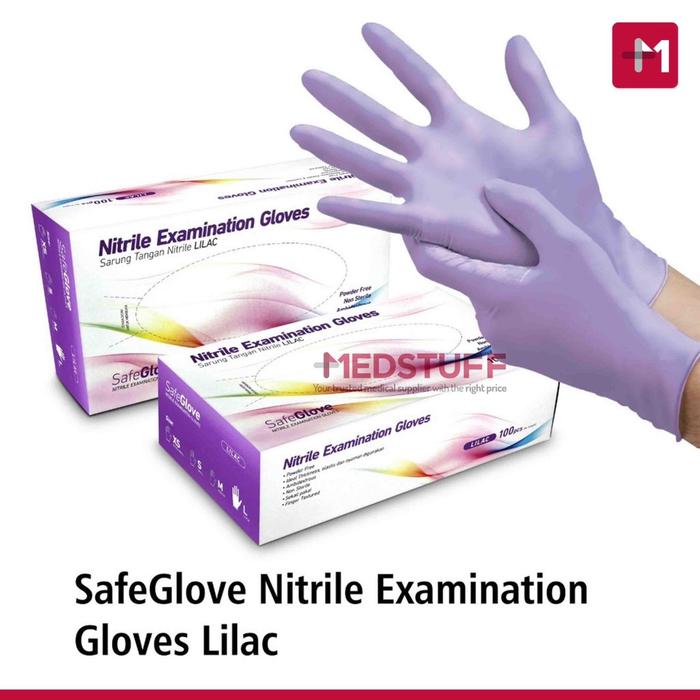 Gambar Sarung Tangan Nitrile Safeglove Handscoon Nitril Gloves Safeglove - Lilac, L dari Medstuff undefined Tokopedia