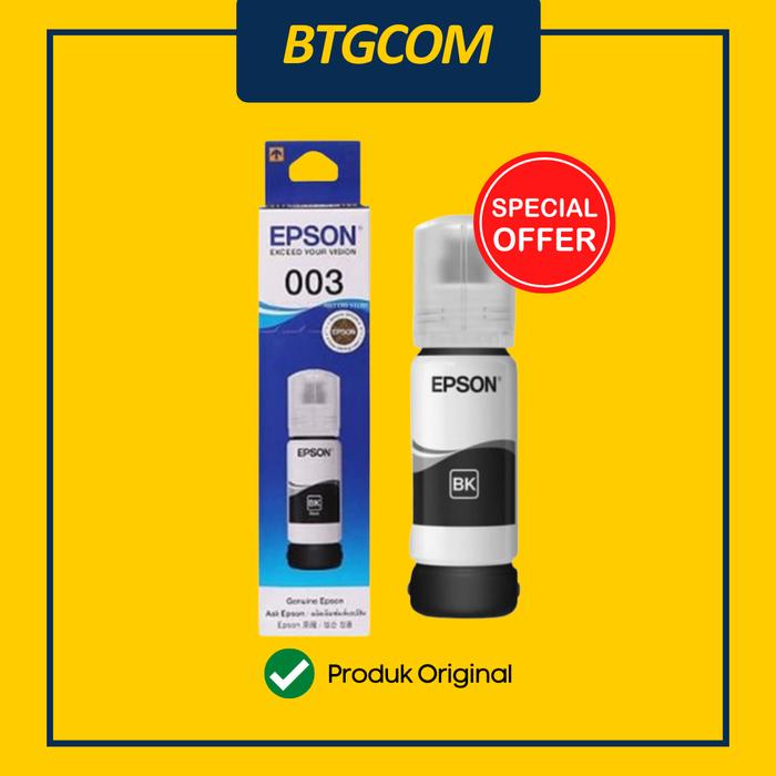 Gambar Epson 003 Black Cyan Magenta Yellow BK C M Y CL Tinta Ori - Hitam dari btgcom undefined Tokopedia