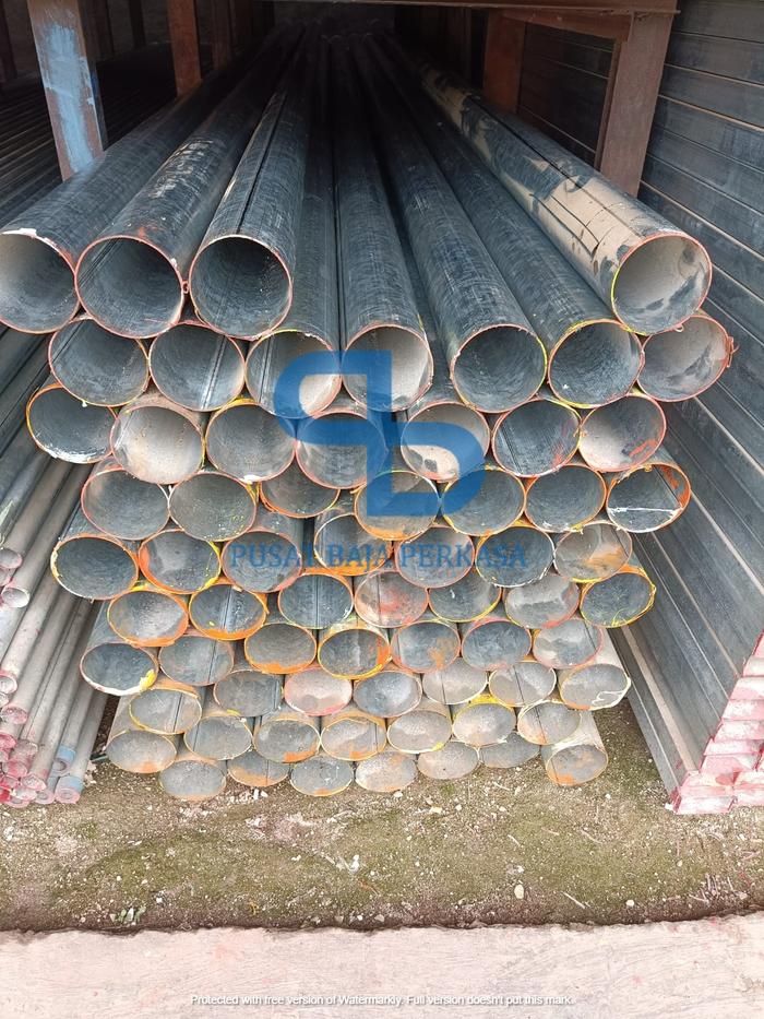 Gambar Pipa Air 1 1/2 inch - Pipa Galvanis 1 1/2" x 6Meter - Tebal 1.4 dari Pusat Baja Perkasa undefined Tokopedia