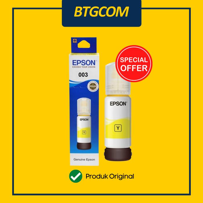 Gambar Epson 003 Black Cyan Magenta Yellow BK C M Y CL Tinta Ori - Kuning dari btgcom undefined Tokopedia