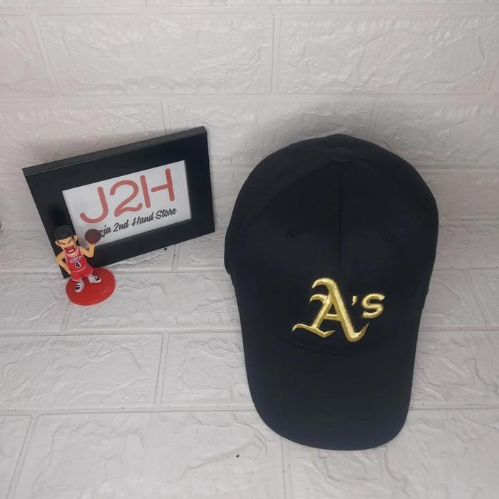 Gambar Topi Baseball MLB Oakland Athletics Size S - M Warna Hitam Kondisi 95% dari Jogja 2nd Hand Store undefined Tokopedia