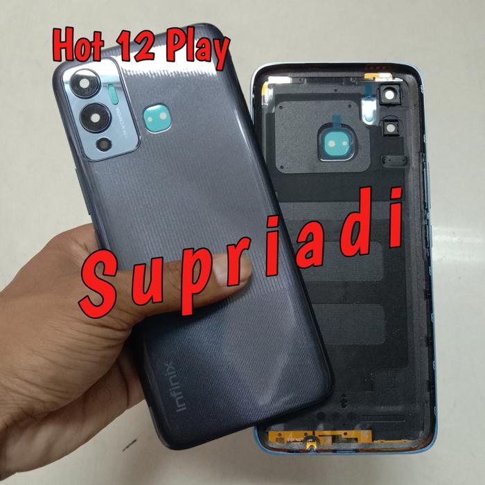 Gambar Backdoor Back Casing Kesing Tutup Belakang Infinix Hot 12 Play - Hitam dari AANG21 undefined Tokopedia